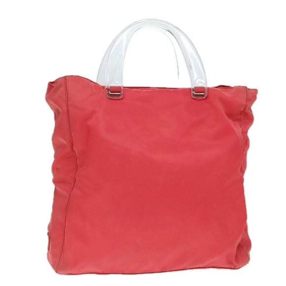PRADA Hand Bag Nylon Pink Silver Auth ep5695 - Picture 1 of 15